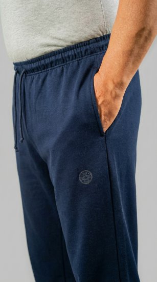 20 Nodi Grecale Stretch Fleece Cotton Sports Pants with Enzyme and Soft Touch Treatment Navy - Αθλητικές φόρμες/σορτσάκια - Αθλητικές Φόρμες ανδρικεσ μεγάλα μεγέθη