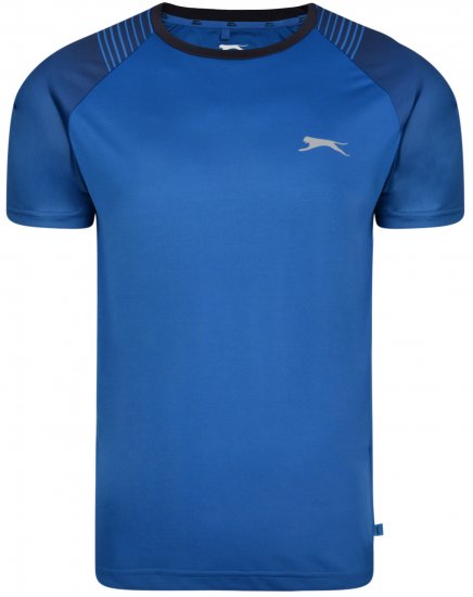Slazenger Eli T-shirt Blue - Μακό μπλουζάκια - Aνδρικά μπλουζεσ μεγάλα μεγέθη