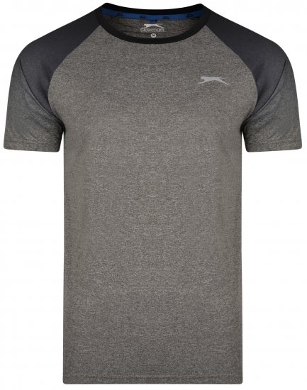 Slazenger Eli T-shirt Charcoal - Μακό μπλουζάκια - Aνδρικά μπλουζεσ μεγάλα μεγέθη