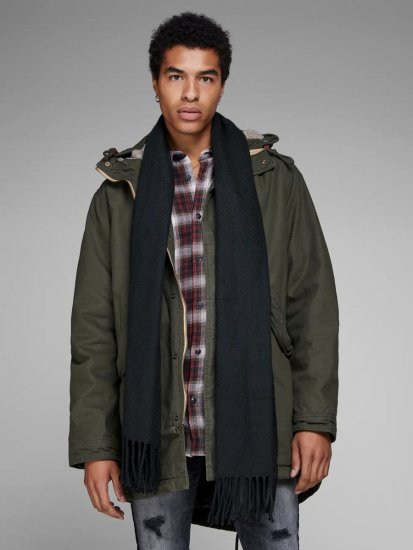 Jack & Jones Solid Κασκόλ Μαύρο - Κασκόλ - 