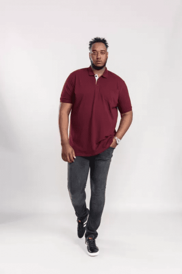 D555 Grant Polo Shirt Maroon - Πόλο μπλουζάκια - Aνδρικά μπλουζακια πολο μεγάλα μεγέθη