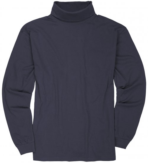 Adamo Fabio Comfort fit Turtleneck Long sleeve T-shirt Charcoal - Μακό μπλουζάκια - Aνδρικά μπλουζεσ μεγάλα μεγέθη