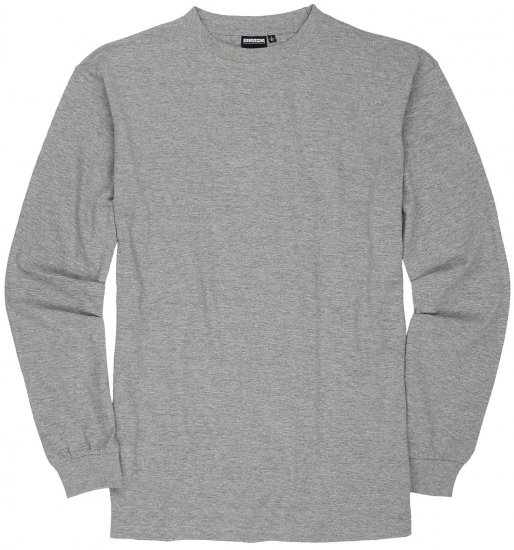 Adamo Floyd Comfort fit Long sleeve T-shirt Grey - Μακό μπλουζάκια - Aνδρικά μπλουζεσ μεγάλα μεγέθη