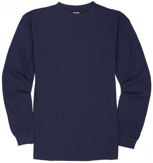 Adamo Floyd Comfort fit Long sleeve T-shirt Navy - Μακό μπλουζάκια - Aνδρικά μπλουζεσ μεγάλα μεγέθη