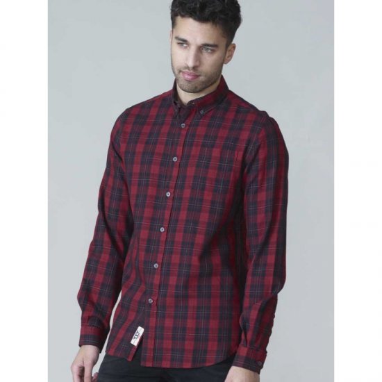 D555 Theo Long Sleeve Check Shirt - Πουκάμισα - Aνδρικά πουκαμισα μεγαλα μεγάλα μεγέθη