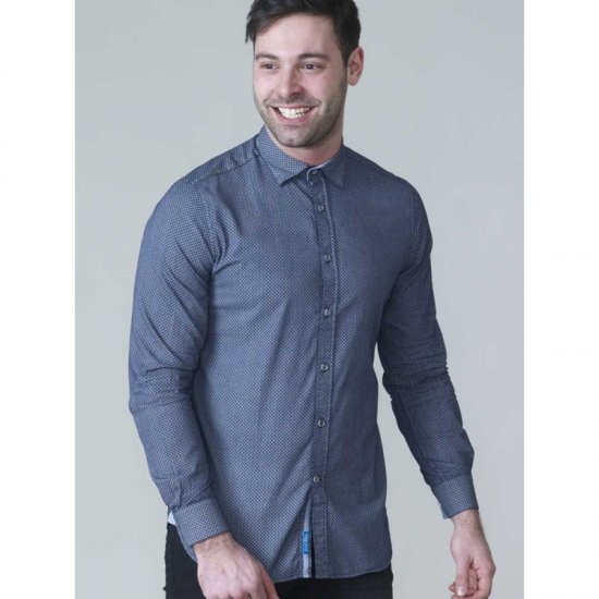 D555 Kermit Long Sleeve Printed Shirt - Πουκάμισα - Aνδρικά πουκαμισα μεγαλα μεγάλα μεγέθη
