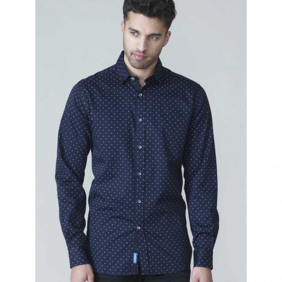 D555 Rashard Long Sleeve Printed Shirt - Πουκάμισα - Aνδρικά πουκαμισα μεγαλα μεγάλα μεγέθη