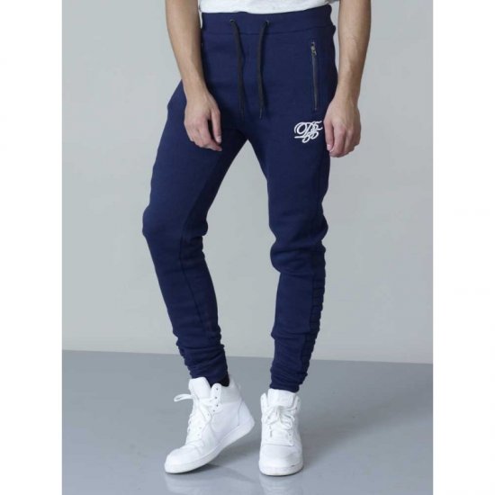 D555 Javier Fashion Sweatpants Navy - Αθλητικές φόρμες/σορτσάκια - Αθλητικές Φόρμες ανδρικεσ μεγάλα μεγέθη