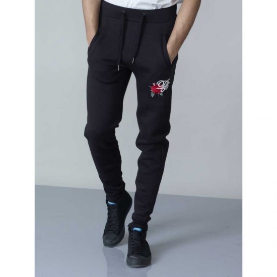 D555 Matt Fashion Sweatpants Black - Αθλητικές φόρμες/σορτσάκια - Αθλητικές Φόρμες ανδρικεσ μεγάλα μεγέθη