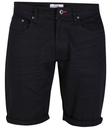 D555 Gilbert Stretch Shorts Black - Σορτς - Aνδρικεσ βερμουδεσ μεγαλα μεγάλα μεγέθη