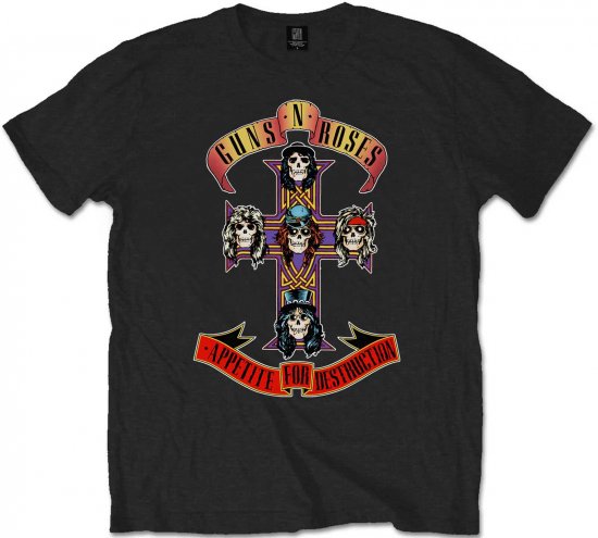 Guns N' Roses Appetite for Destruction T-shirt Black - Μακό μπλουζάκια - Aνδρικά μπλουζεσ μεγάλα μεγέθη