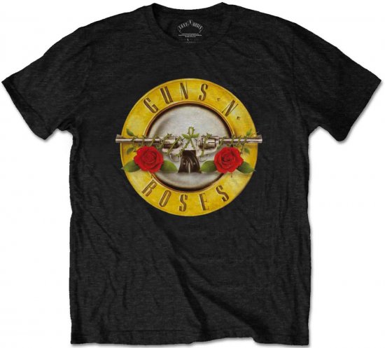Guns N' Roses Classic logo T-shirt Black - Μακό μπλουζάκια - Aνδρικά μπλουζεσ μεγάλα μεγέθη