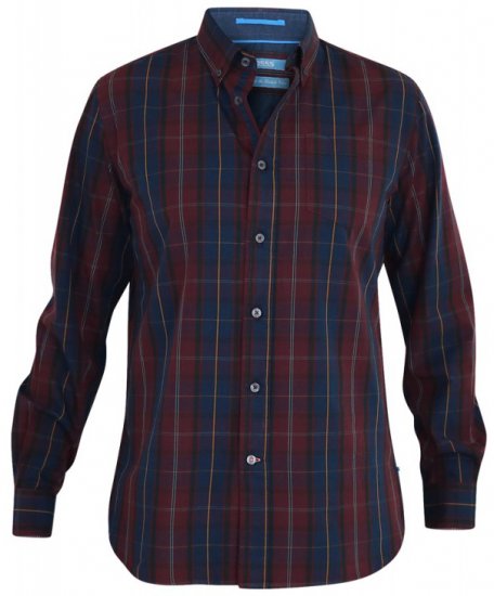 D555 Grady Long Sleeve Check Shirt - Πουκάμισα - Aνδρικά πουκαμισα μεγαλα μεγάλα μεγέθη