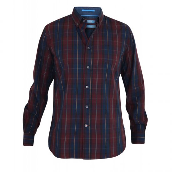 D555 Grady Long Sleeve Check Shirt - Πουκάμισα - Aνδρικά πουκαμισα μεγαλα μεγάλα μεγέθη