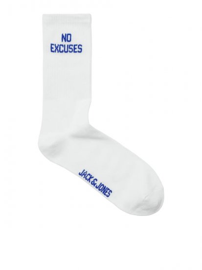 Jack & Jones Power Statements Κάλτσες τένις Λευκό 3-pack - Εσώρουχα/Μαγιό - Aνδρικά Εσώρουχα μεγάλα μεγέθη