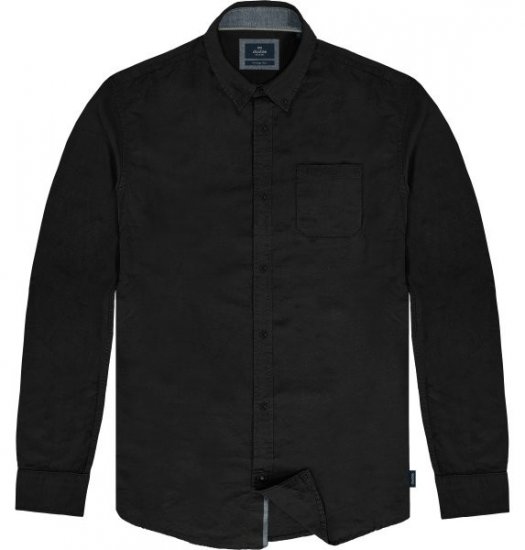 Double Outfitters GS-5225 Πουκάμισο Oxford Μαύρο - Πουκάμισα - Aνδρικά πουκαμισα μεγαλα μεγάλα μεγέθη