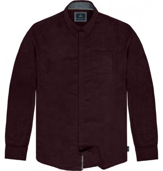 Double Outfitters GS-5225 Πουκάμισο Oxford Μπορντό - Πουκάμισα - Aνδρικά πουκαμισα μεγαλα μεγάλα μεγέθη