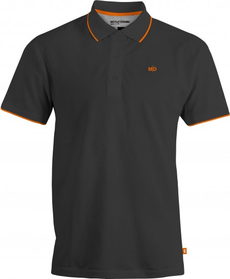 Motley Denim Helsinki Polo Charcoal - Πόλο μπλουζάκια - Aνδρικά μπλουζακια πολο μεγάλα μεγέθη