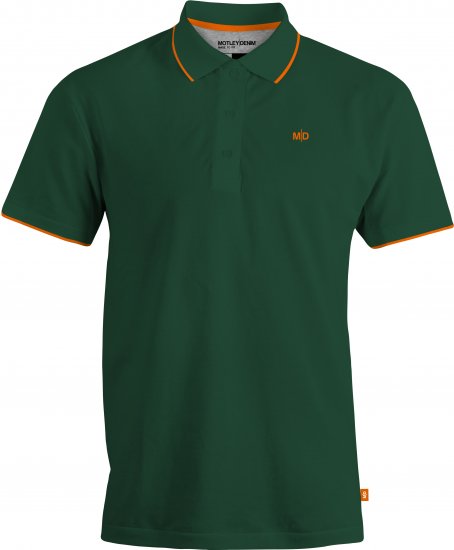 Motley Denim Helsinki Polo Racing Green - Πόλο μπλουζάκια - Aνδρικά μπλουζακια πολο μεγάλα μεγέθη
