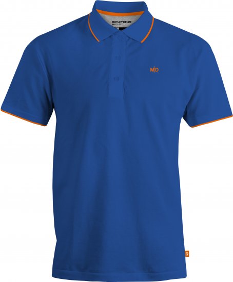 Motley Denim Helsinki Polo Royal Blue - Πόλο μπλουζάκια - Aνδρικά μπλουζακια πολο μεγάλα μεγέθη