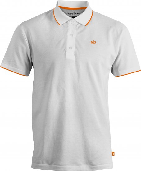 Motley Denim Helsinki Polo White - Πόλο μπλουζάκια - Aνδρικά μπλουζακια πολο μεγάλα μεγέθη