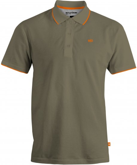 Motley Denim Helsinki Polo Dark Khaki - Πόλο μπλουζάκια - Aνδρικά μπλουζακια πολο μεγάλα μεγέθη