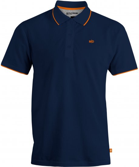 Motley Denim Helsinki Polo Navy - Πόλο μπλουζάκια - Aνδρικά μπλουζακια πολο μεγάλα μεγέθη