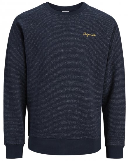 Jack & Jones Hide Sweatshirt Navy - φούτερ/Φούτερ με κουκούλα - φούτερ/Φούτερ με κουκούλα ανδρικά μεγάλα μεγέθη 
