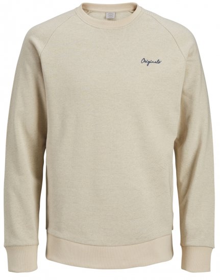 Jack & Jones Hide Sweatshirt Oatmeal - φούτερ/Φούτερ με κουκούλα - φούτερ/Φούτερ με κουκούλα ανδρικά μεγάλα μεγέθη 