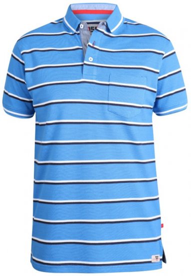 D555 Holmes Polo Blue - Πόλο μπλουζάκια - Aνδρικά μπλουζακια πολο μεγάλα μεγέθη