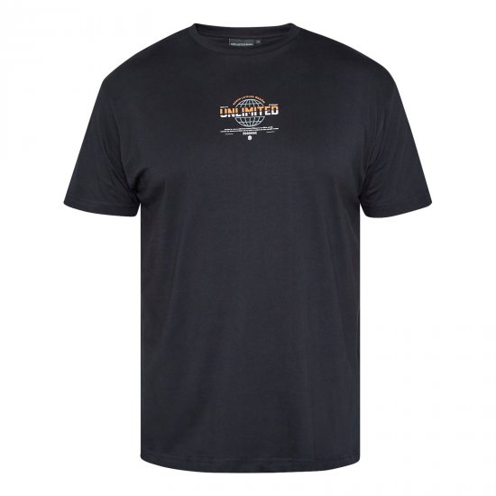 North Latitude T-Shirt With Print Μαύρο - Μακό μπλουζάκια - Aνδρικά μπλουζεσ μεγάλα μεγέθη