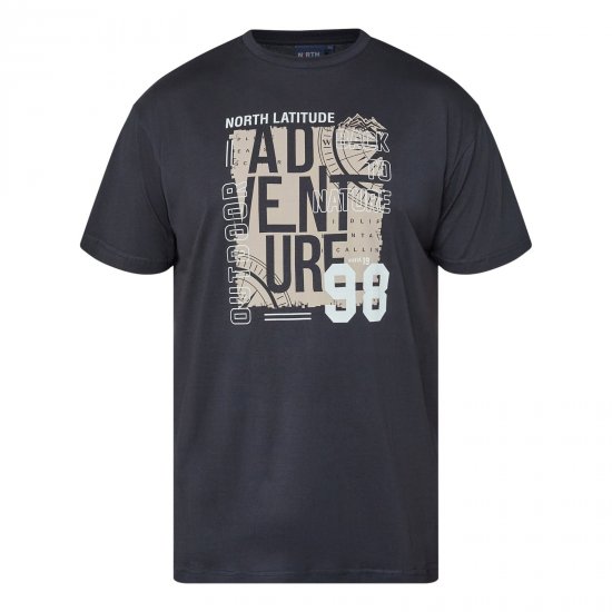 North Latitude Adventure 98 Graphic Tee Μαύρο - Μακό μπλουζάκια - Aνδρικά μπλουζεσ μεγάλα μεγέθη