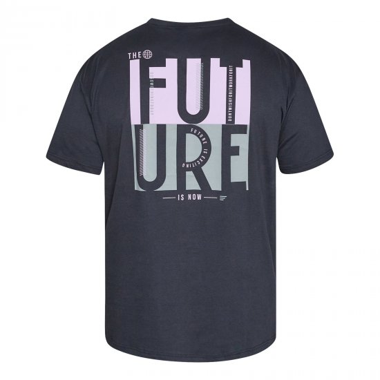 North Latitude T-Shirt With Back Print Μαύρο - TALL Πόλο μπλουζάκια - T-Shirt για Ψηλούς Άνδρες