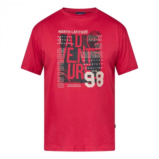North Latitude Adventure 98 Graphic Tee Κίτρινο/Πορτοκαλί - Μακό μπλουζάκια - Aνδρικά μπλουζεσ μεγάλα μεγέθη