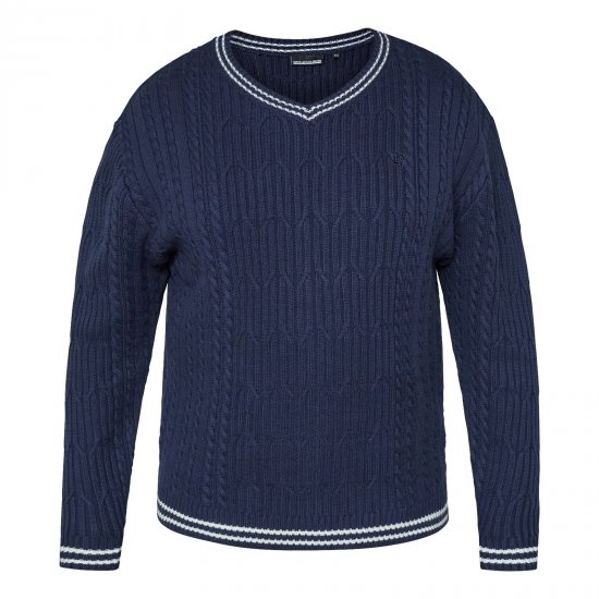 North Latitude V-Neck Knit Μπλε μαρέν - φούτερ/Φούτερ με κουκούλα - φούτερ/Φούτερ με κουκούλα ανδρικά μεγάλα μεγέθη 