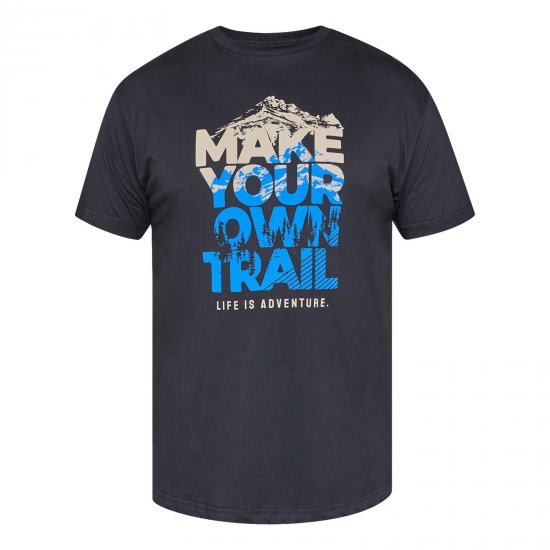 North Latitude Trail T-Shirt Μαύρο - Μακό μπλουζάκια - Aνδρικά μπλουζεσ μεγάλα μεγέθη