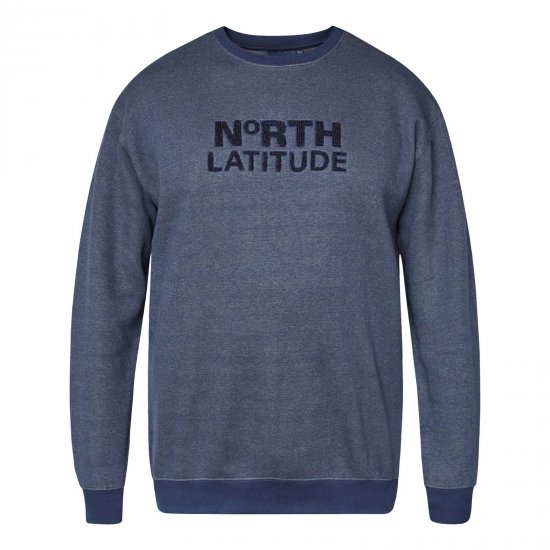 North Latitude Crewneck Logo Sweat Μπλε μαρέν - TALL Φούτερ - TALL Φούτερ & Hoodies για Ψηλούς