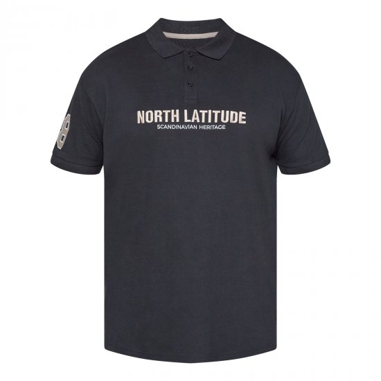 North Latitude Logo Polo Μαύρο - TALL Πόλο μπλουζάκια - Πόλο μπλουζάκια TALL