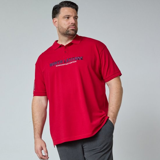 North Latitude Logo Polo Κίτρινο/Πορτοκαλί - Πόλο μπλουζάκια - Aνδρικά μπλουζακια πολο μεγάλα μεγέθη