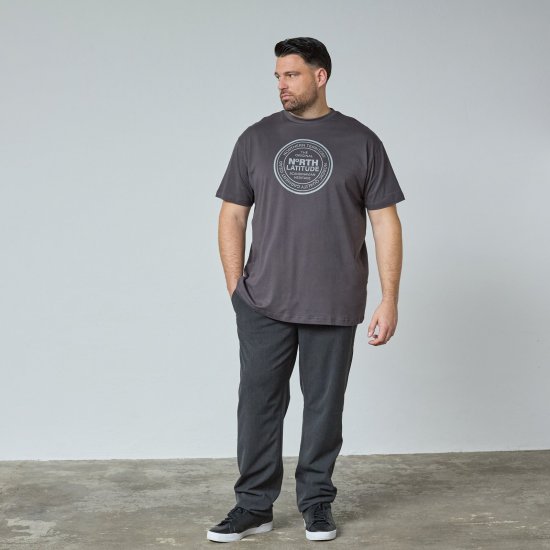 North Latitude T-Shirt Γκρι/Ανθρακί - TALL Πόλο μπλουζάκια - T-Shirt για Ψηλούς Άνδρες