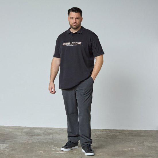 North Latitude Logo Polo Μαύρο - TALL Πόλο μπλουζάκια - Πόλο μπλουζάκια TALL