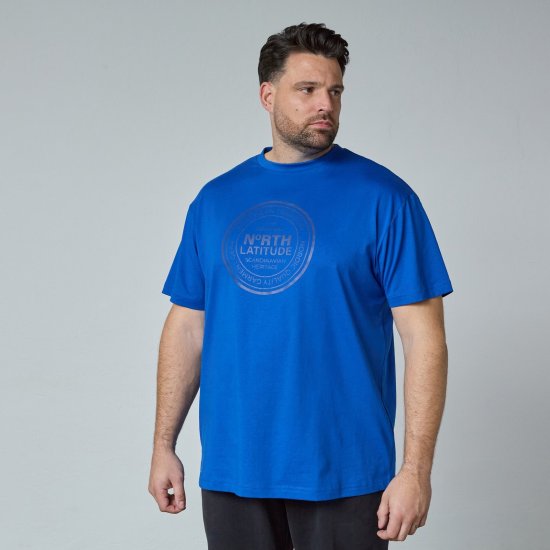 North Latitude T-Shirt Μπλε - Μακό μπλουζάκια - Aνδρικά μπλουζεσ μεγάλα μεγέθη