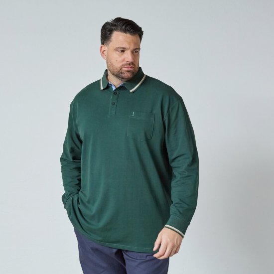 North Latitude Superflex Polo LS Πράσινο/Χακί - Πόλο μπλουζάκια - Aνδρικά μπλουζακια πολο μεγάλα μεγέθη