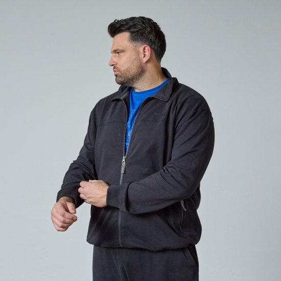 North Latitude Sweat Cardigan Μαύρο - φούτερ/Φούτερ με κουκούλα - φούτερ/Φούτερ με κουκούλα ανδρικά μεγάλα μεγέθη 
