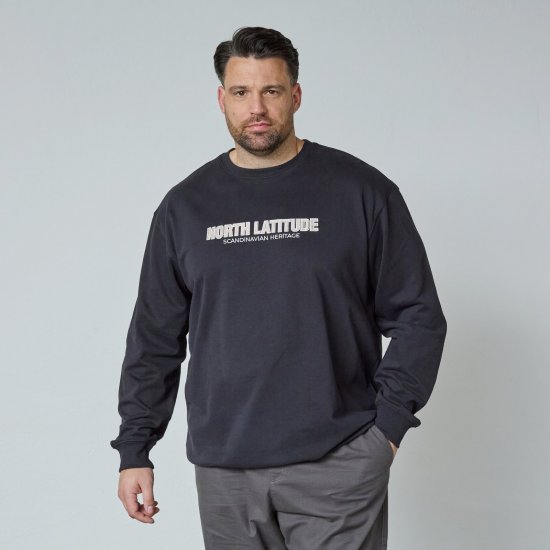 North Latitude Crewneck Sweatshirt Μαύρο - φούτερ/Φούτερ με κουκούλα - φούτερ/Φούτερ με κουκούλα ανδρικά μεγάλα μεγέθη 