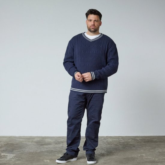 North Latitude V-Neck Knit Μπλε μαρέν - TALL Φούτερ - TALL Φούτερ & Hoodies για Ψηλούς