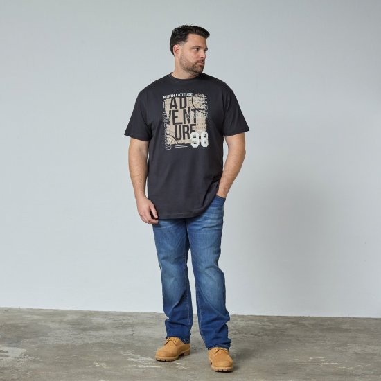 North Latitude Adventure 98 Graphic Tee Μαύρο - TALL Πόλο μπλουζάκια - T-Shirt για Ψηλούς Άνδρες