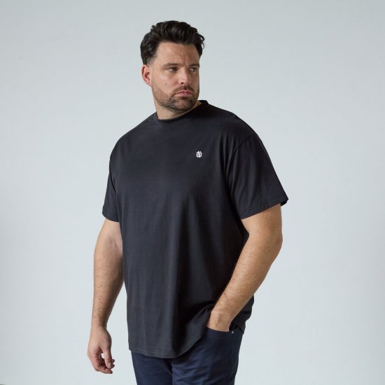 North Latitude T-Shirt With Back Print Μαύρο - Μακό μπλουζάκια - Aνδρικά μπλουζεσ μεγάλα μεγέθη