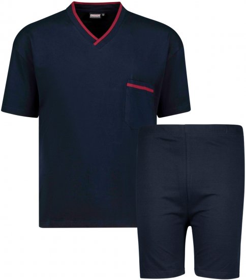 Adamo Ben Short sleeve Pyjama Navy - Εσώρουχα/Μαγιό - Aνδρικά Εσώρουχα μεγάλα μεγέθη