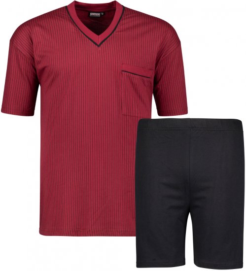 Adamo Gustav Short sleeve Pyjama Burgundy - Εσώρουχα/Μαγιό - Aνδρικά Εσώρουχα μεγάλα μεγέθη